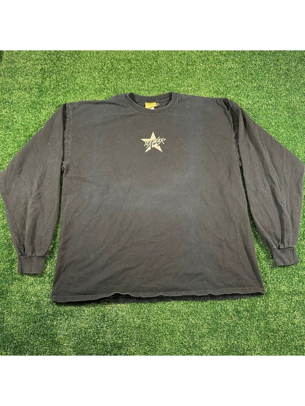 Vintage Y2K sexwax black faded long sleeve shirt size xl